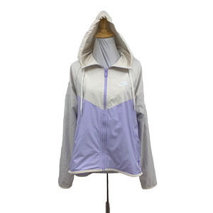 Nike Jacket Womens S Small Natural Pastel Purple Sportswear Windrunner Hooded